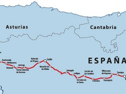 The Camino de Santiago route