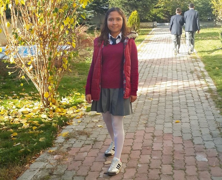 Girl at the school