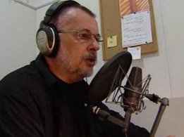 Male patient working in a studio 